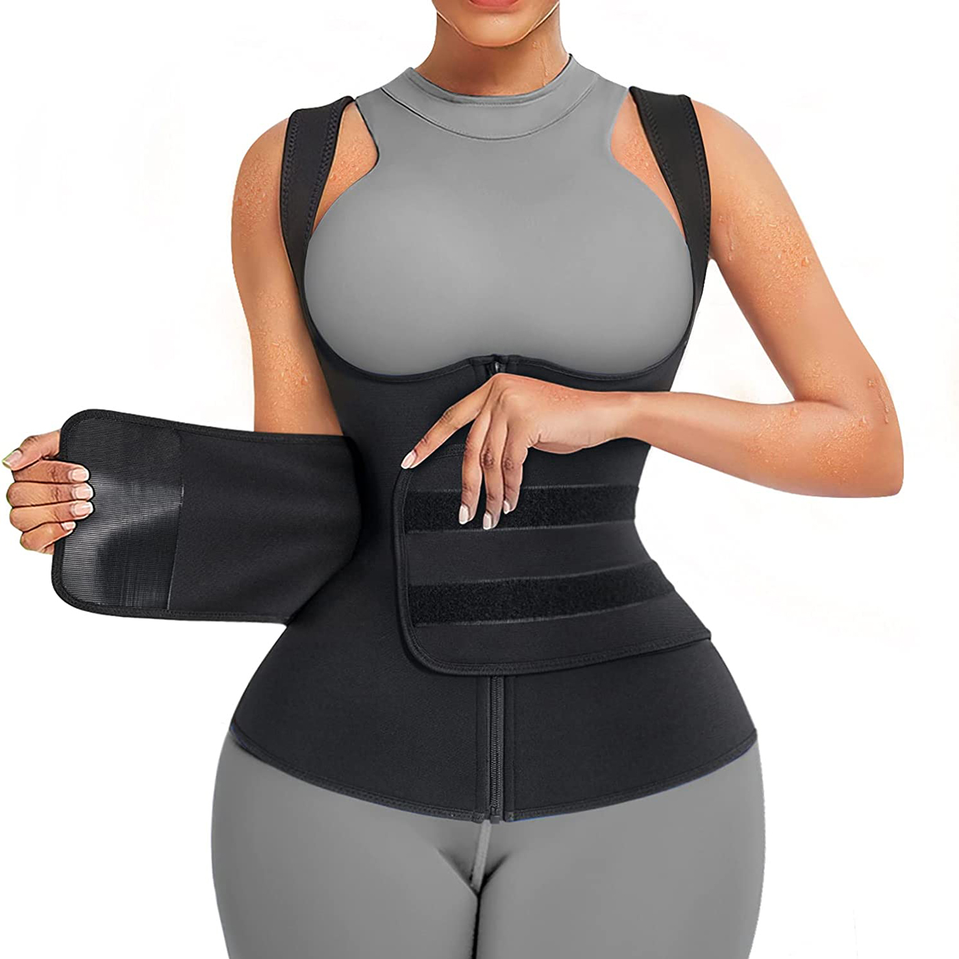 Sweat Waist Trainer Belt Neoprene - Colete de Sauna de Neoprene para