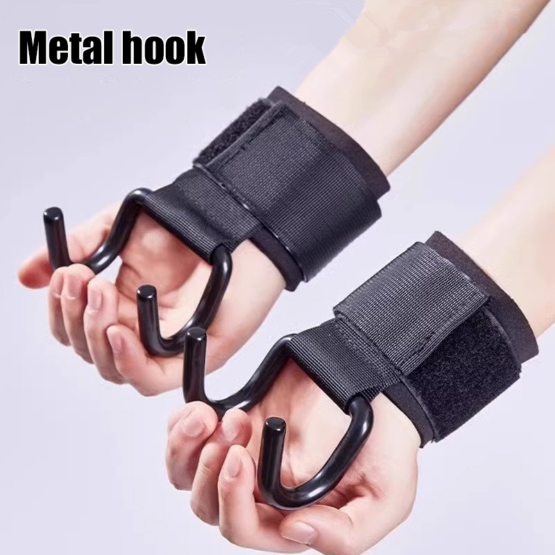 【F】2 peças de ganchos para lev - Wrist Wraps Weightlifting Support avaliação e preço