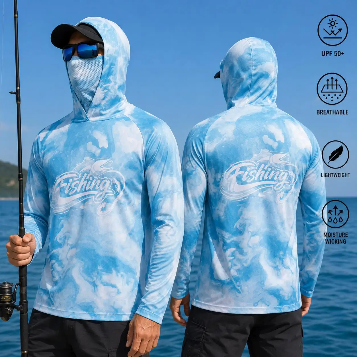 Camisa de pesca masculina com  - Fishing avaliação e preço
