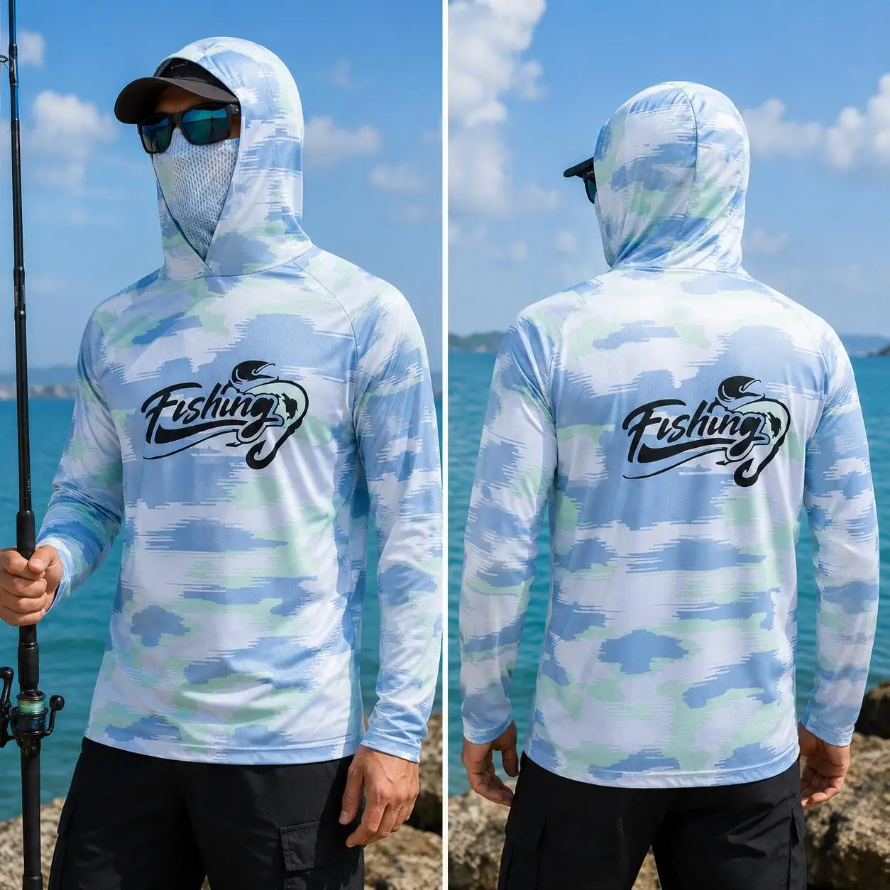 Camisa de pesca masculina com  - Fishing avaliação e preço